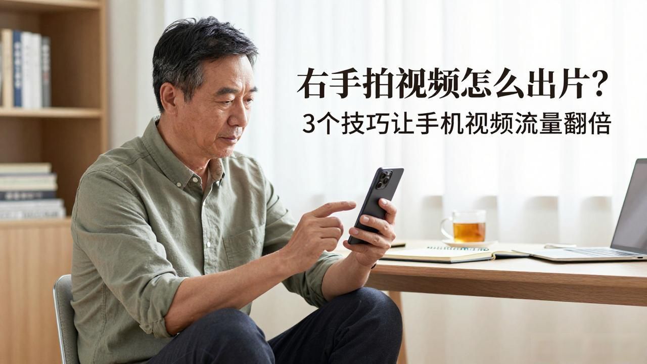 右手拍视频怎么出片？3个技巧让手机视频流量翻倍